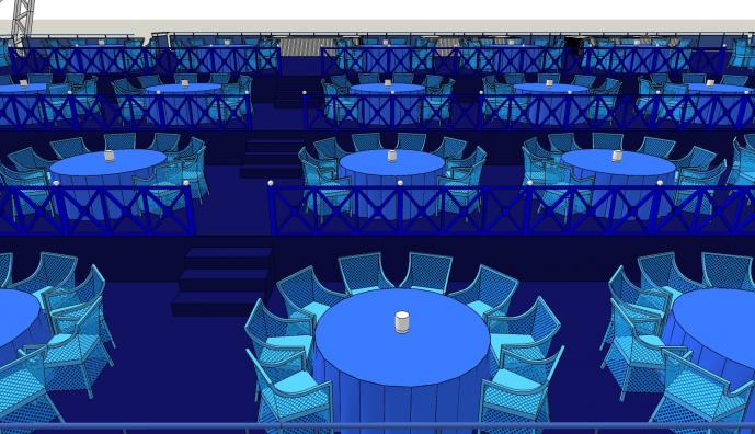 Столики в зале Новая волна 2016